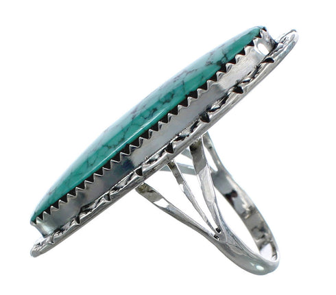 Native American Sterling Silver And Turquoise Ring Size 5 AX124597